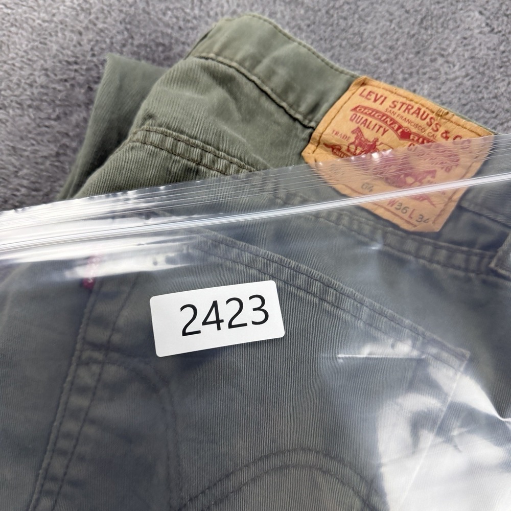 Levis 581 64 Straight Regular Fit Jeans Mens 36x31 Green Mid Rise - Picture 14 of 14